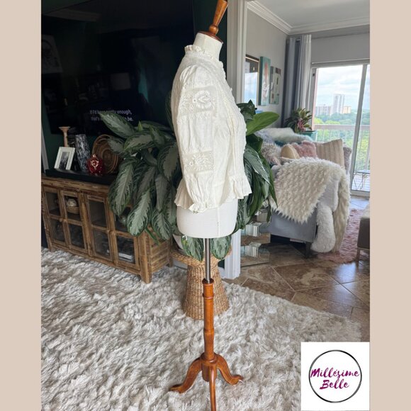 Zara Cream Victorian Top - Picture 6 of 9